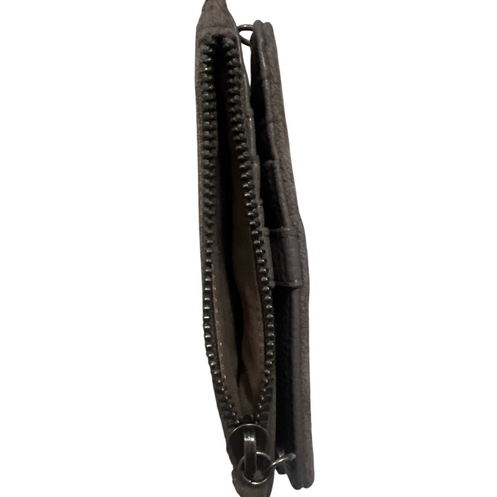 The Sak Encino Leather Wallet in a mushroom-colored gray suede finish - Picture 4 of 5